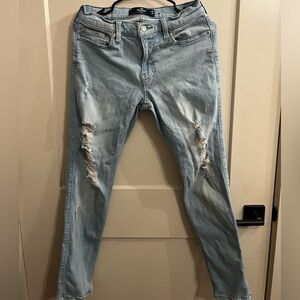 Hollister Distressed Light Blue Skinny Jeans